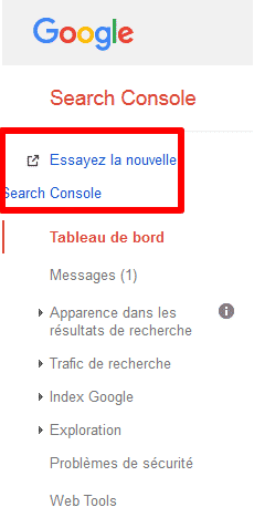 lien google search console beta