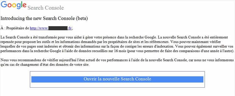 mail invitation search console beta