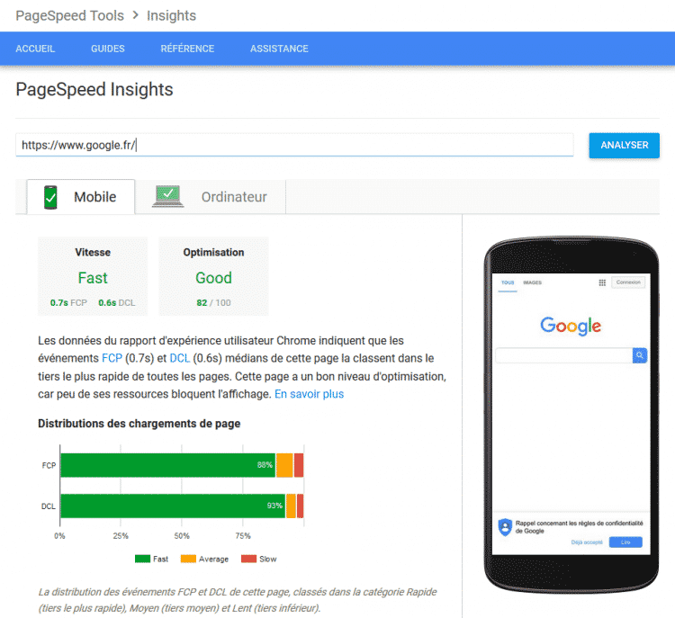 page speed test google mobile